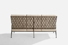 Maurizio Tempestini Sofa with Iron Maple and Fabric USA 1950s - 4769229