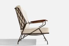 Maurizio Tempestini Sofa with Iron Maple and Fabric USA 1950s - 4769230