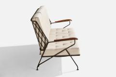 Maurizio Tempestini Sofa with Iron Maple and Fabric USA 1950s - 4769231