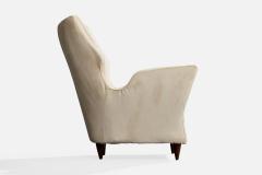 Melchiorre Bega Lounge Chairs with Fabric and Walnut Italy 1950s - 4769278