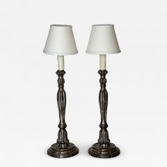 Michael Taylor 18th C Style Panache Candlestick Table Lamps a Pair - 3005393
