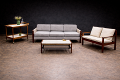 Michel Arnoult Ouro Preto Loveseat in Imbuia Michel Arnoult 1960s Lot 870 - 4624398