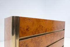 Mid Century Modern Chest of Drawers in Ash Burl Brass - 2921232