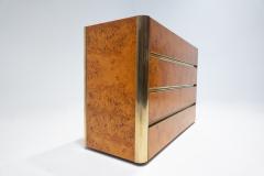 Mid Century Modern Chest of Drawers in Ash Burl Brass - 2921235