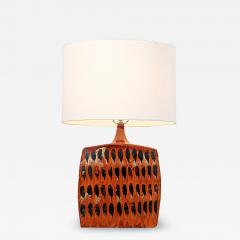 Mid Century Modern Italian Glazed Ceramic Table Lamp - 2922172