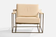 Milo Baughman Lounge Chair with Leather and Steel USA 1972 - 4769350