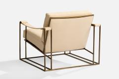 Milo Baughman Lounge Chair with Leather and Steel USA 1972 - 4769351