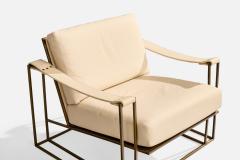 Milo Baughman Lounge Chair with Leather and Steel USA 1972 - 4769353