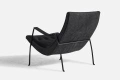Milo Baughman Lounge Chair with Metal and Leather USA 1960s - 4769317