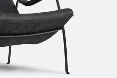Milo Baughman Lounge Chair with Metal and Leather USA 1960s - 4769318