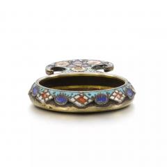 Miniature Silver Kovsh With Cloisonne Enamel Faberge - 4781782