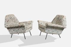 Minotti Lounge Chairs with Metal and Fabric Italy 1950s - 4769373