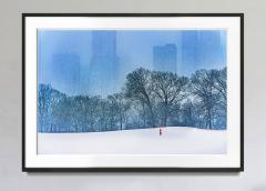 Mitchell Funk Snow in Central Park Billionaire Row Monochromatic Grey and Blue - 2924958