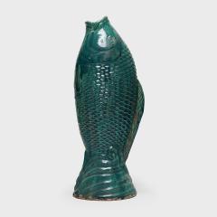 Monumental Green Glazed Koi - 4167866