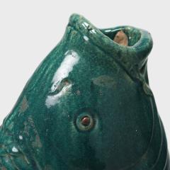 Monumental Green Glazed Koi - 4167867