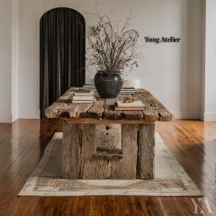 Monumental Reclaimed Elm Dining Table - 4258566