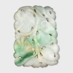 Moss in Snow Jadeite Pendant of Peaches - 4165463