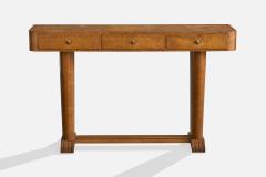Moveis Teperman Console Table with Wood and Brass Brazil 1950s - 4769525