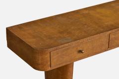 Moveis Teperman Console Table with Wood and Brass Brazil 1950s - 4769529