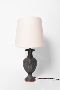 Neoclassical blackened iron lamp 1920s  - 4539807