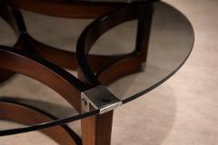 Novo Rumo Round Coffee Table in Bent Rosewood Glass by Novo Rumo 1960s Lot 341 - 4624890