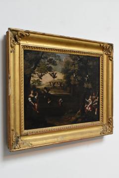 Oil on canvas La Civetta pipe hunting glue hunting owl hunting 18th c  - 4562597