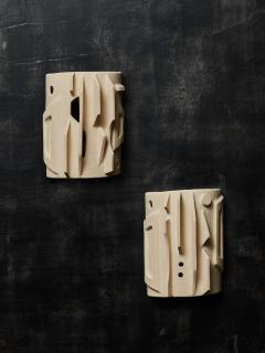 Olivia Cognet Pair of Ceramic Sculptural Wall Sconces by Olivia Cognet - 2905268