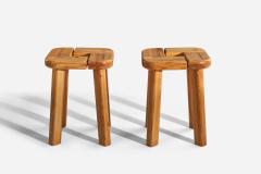 Olof Ottelin Attribution Stools in Solid Pine Finland 1960s - 4769684