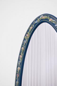 Oval wooden painted alentejano mirror  - 4539567