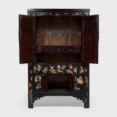 Painted Black Lacquer Scholars Cabinet - 4181451