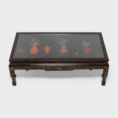 Painted Kang Table with Stone Inlay - 4181459