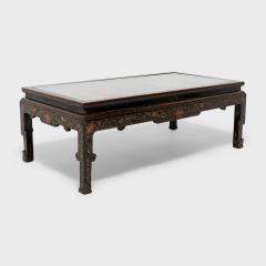 Painted Kang Table with Stone Inlay - 4181460