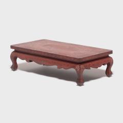 Painted Red Lacquer Kang Table with Fish Chimes - 4259950