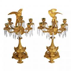 Pair Of Candelabra With Figures Of Paradise Birds Russia 19th Century - 4781466