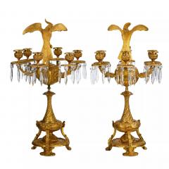 Pair Of Candelabra With Figures Of Paradise Birds Russia 19th Century - 4781467