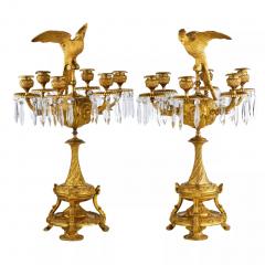 Pair Of Candelabra With Figures Of Paradise Birds Russia 19th Century - 4781468