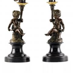 Pair Of Monumental Neo Baroque Bronze Candelabra Europe  - 4782139