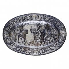 Pair Of Silver Decorative Trays With Knightly Scenes In The Historicist Style - 4781527