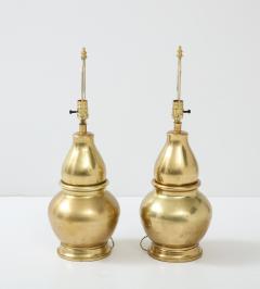 Pair of Brass Gourd Lamps - 2987221