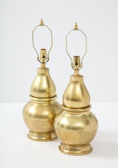 Pair of Brass Gourd Lamps - 2987226