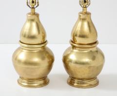 Pair of Brass Gourd Lamps - 2987232