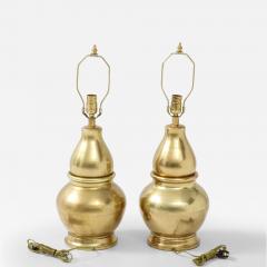 Pair of Brass Gourd Lamps - 2988020
