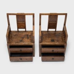 Pair of Burlwood Merchant Armchairs - 4258760