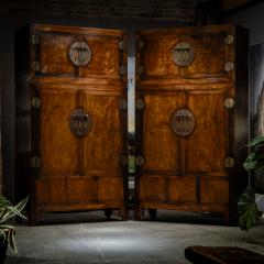 Pair of Camphor Burl Compound Cabinets - 4258069