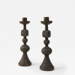 Pair of Danish Bronze Candlesticks 1960 - 2883231