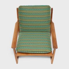 Pair of Danish Modern Cane Back Armchairs by Hans Olsen - 4259022