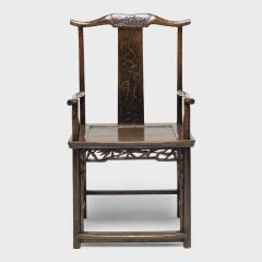 Pair of Fine Yoke Back Armchairs with Bamboo Carvings - 4258818
