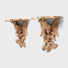 Pair of Gilt Wall Brackets of Ho Ho Birds - 4179760