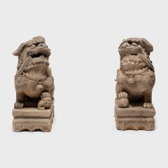 Pair of Guardian Fu Lions with Riders - 4166900