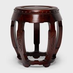 Pair of Hardwood Drum Stools - 4182158